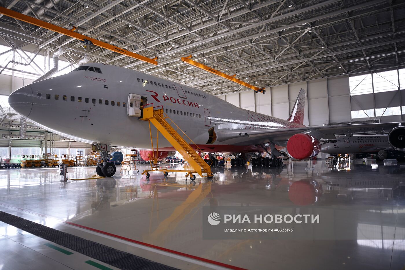 Презентация нового ангарного комплекса для техобслуживания самолетов "Аэрофлота" в Шереметьево 