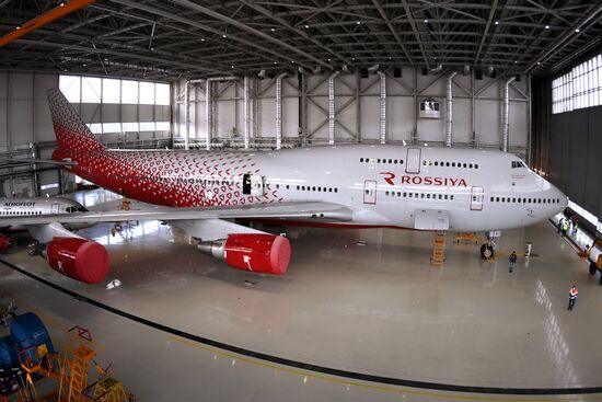 Презентация нового ангарного комплекса для техобслуживания самолетов "Аэрофлота" в Шереметьево 
