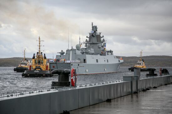Прибытие фрегата "Адмирал флота Касатонов" в Североморск