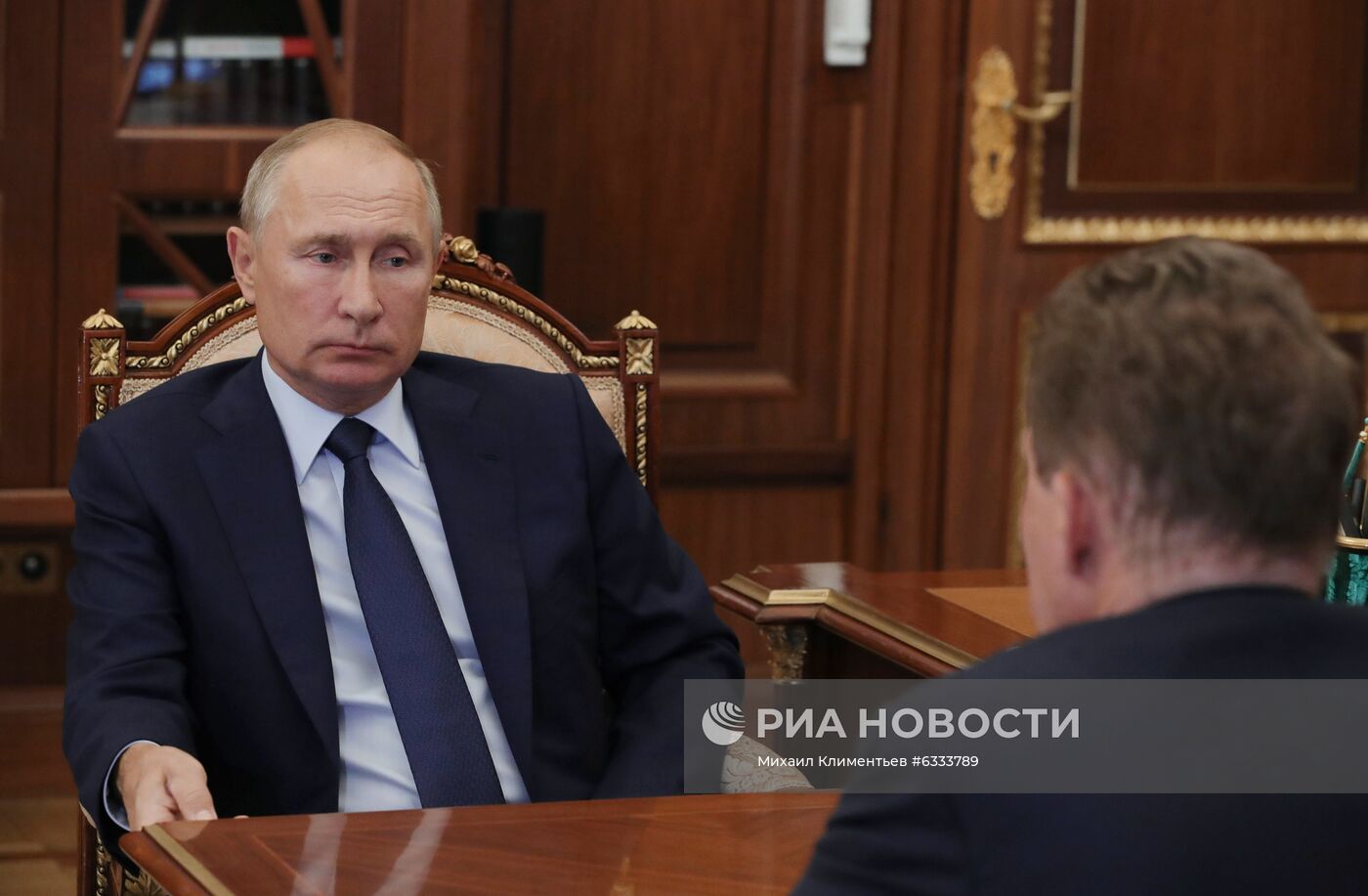 Президент РФ В. Путин встретился с главой "Газпрома" А. Миллером