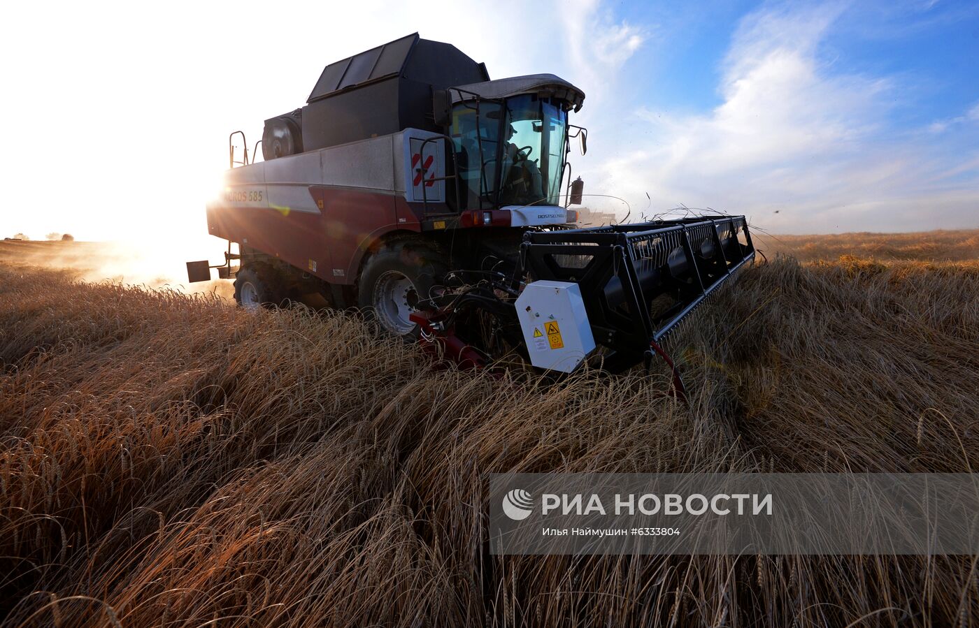 Уборка урожая зерновых в Красноярском крае