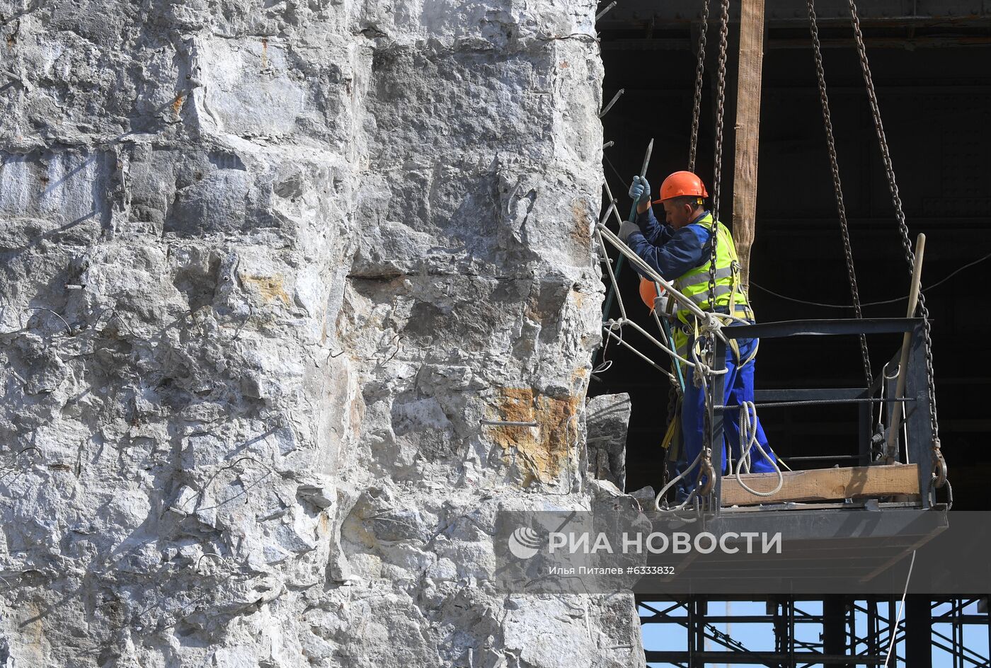 Ремонт Большого Каменного моста в Москве 