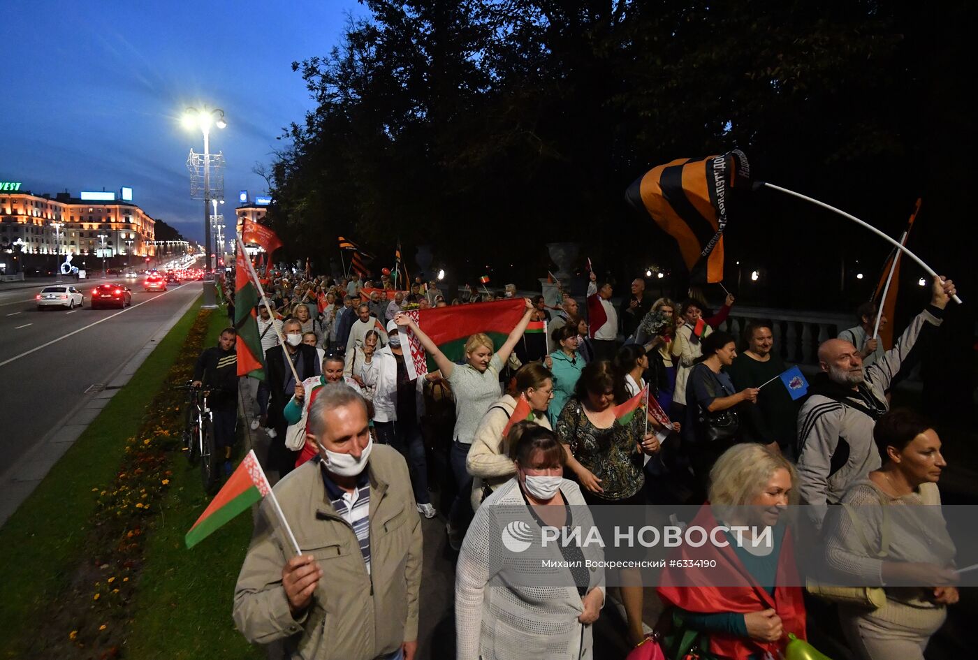 Акция в поддержку действующей власти в Минске