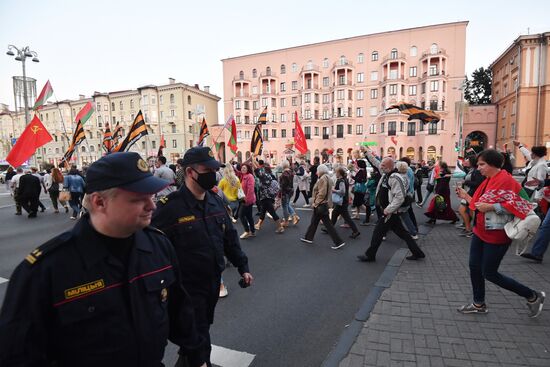 Акция в поддержку действующей власти в Минске