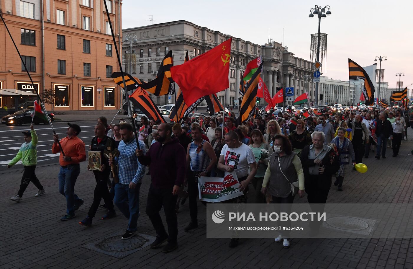 Акция в поддержку действующей власти в Минске