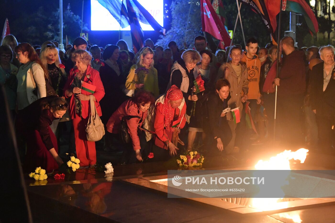 Акция в поддержку действующей власти в Минске