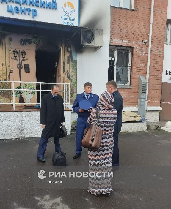 Пожар в наркологической клинике в Красноярске
