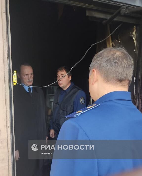 Пожар в наркологической клинике в Красноярске