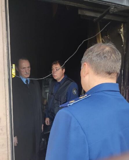 Пожар в наркологической клинике в Красноярске