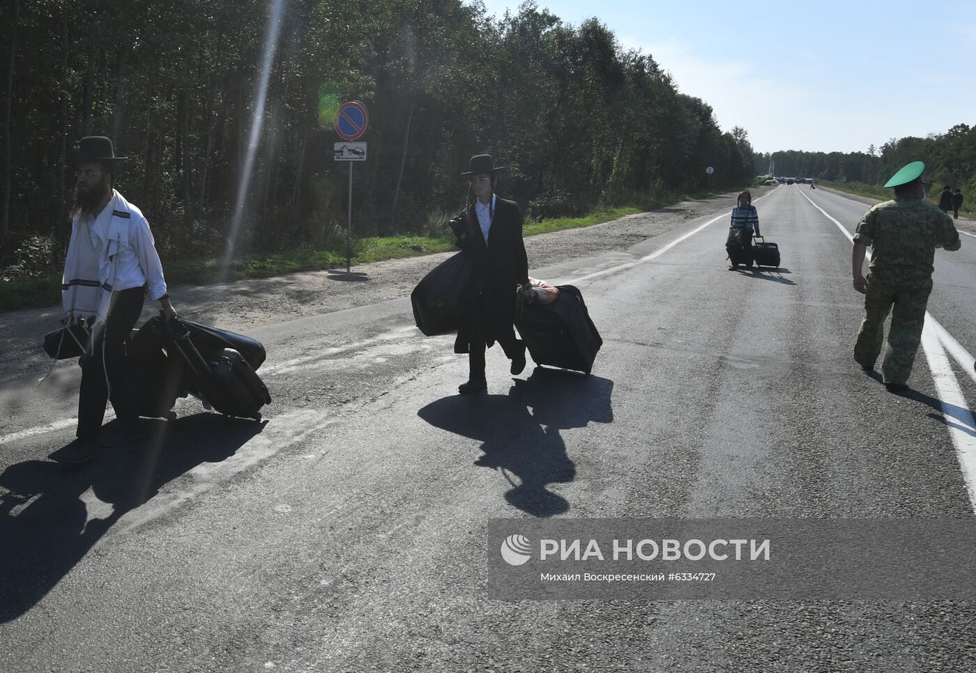 Паломники-хасиды на белорусско-украинской границе