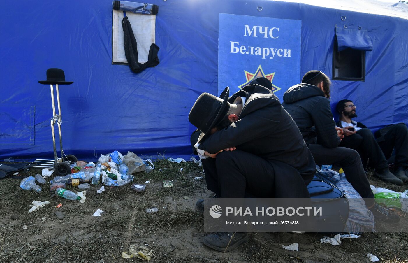 Паломники-хасиды на белорусско-украинской границе