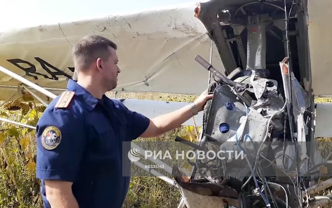 Легкомоторный самолет совершил жесткую посадку в Ульяновской области