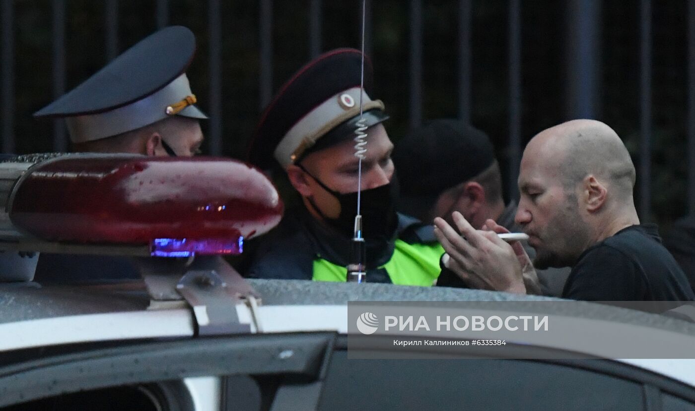 Ситуация у резиденции посла США в Москве