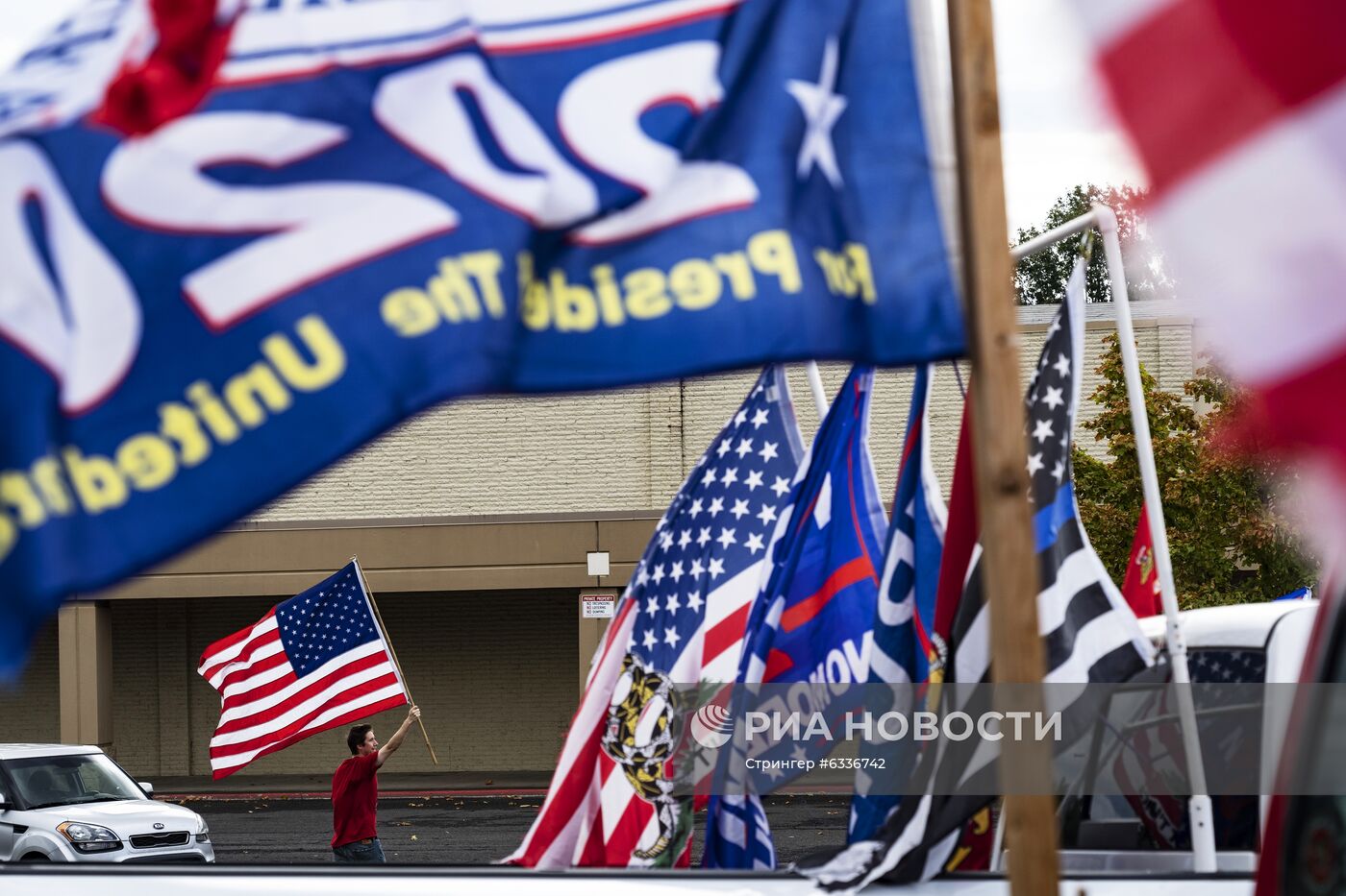 Акция сторонников Д. Трампа в Грешеме