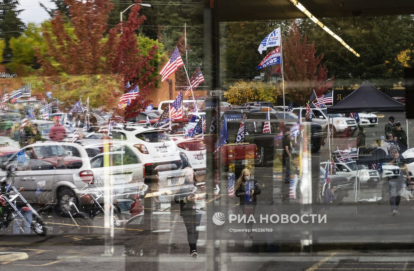 Акция сторонников Д. Трампа в Грешеме