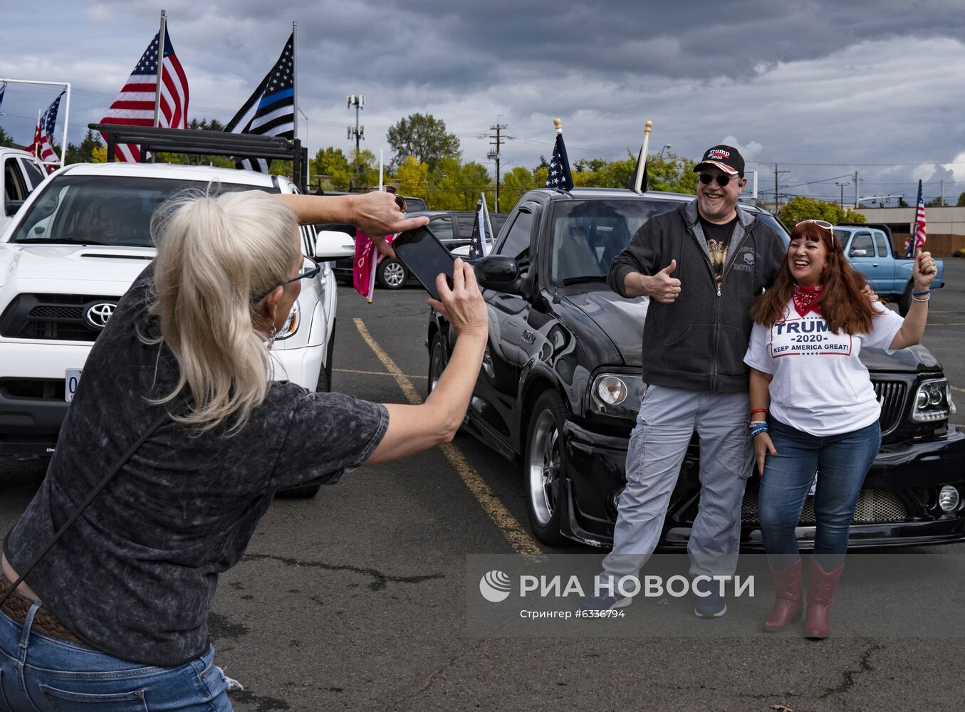 Акция сторонников Д. Трампа в Грешеме
