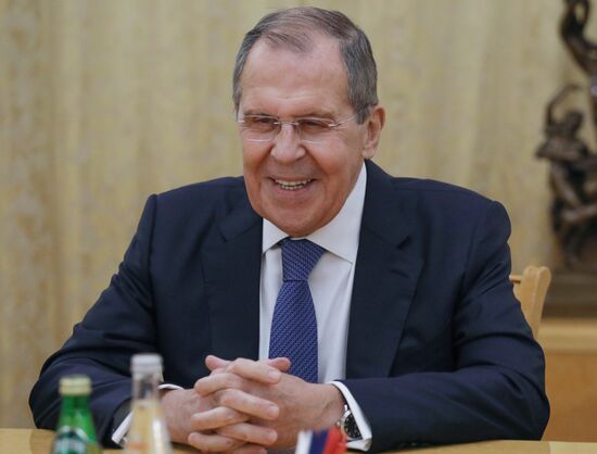 Встреча главы МИД РФ С. Лаврова с директором ВОЗ Х. Клюге 