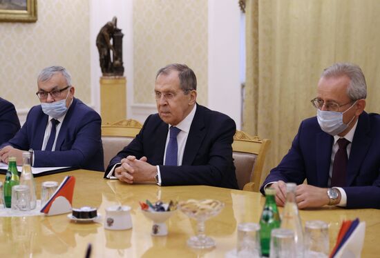 Встреча главы МИД РФ С. Лаврова с директором ВОЗ Х. Клюге 