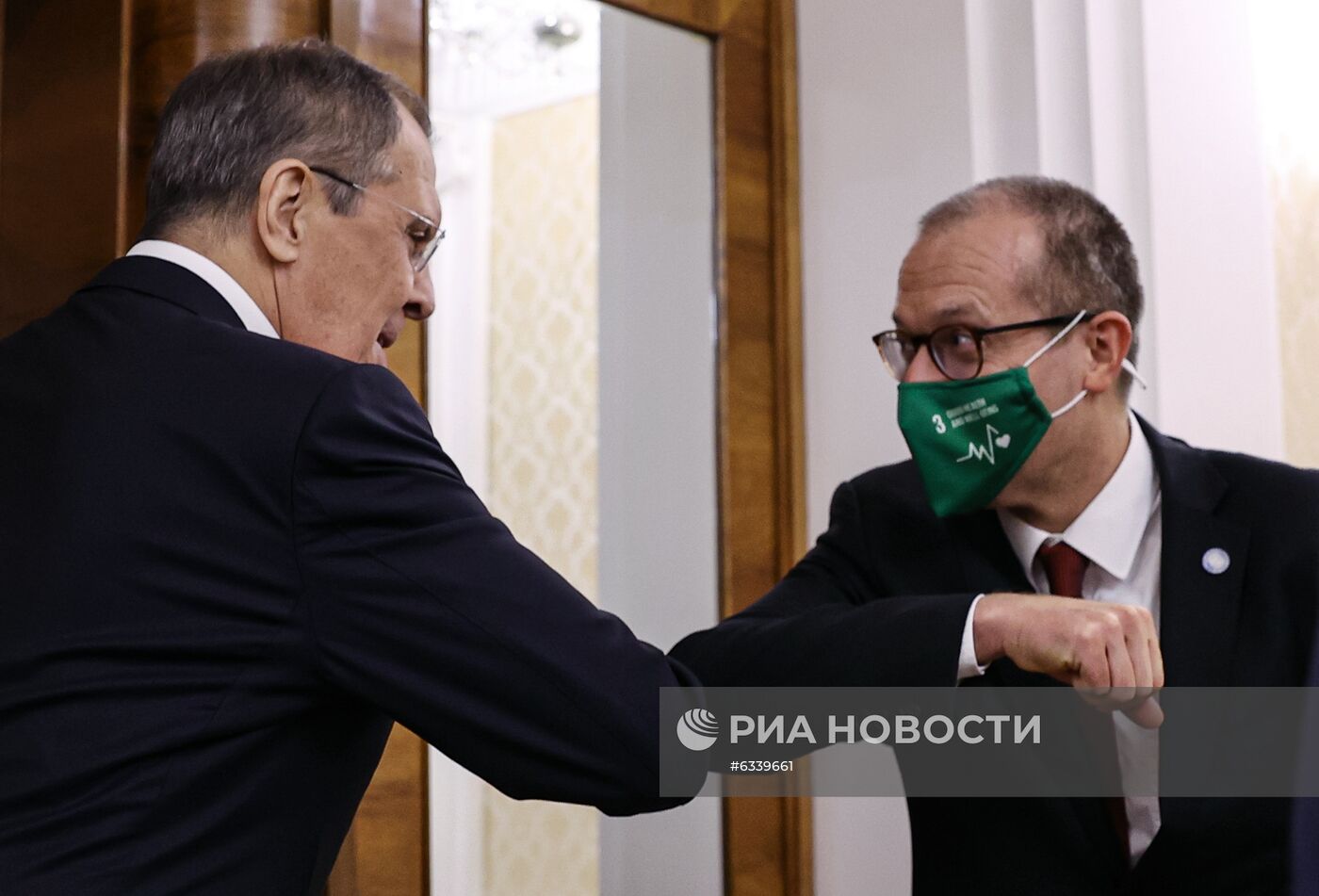 Встреча главы МИД РФ С. Лаврова с директором ВОЗ Х. Клюге 