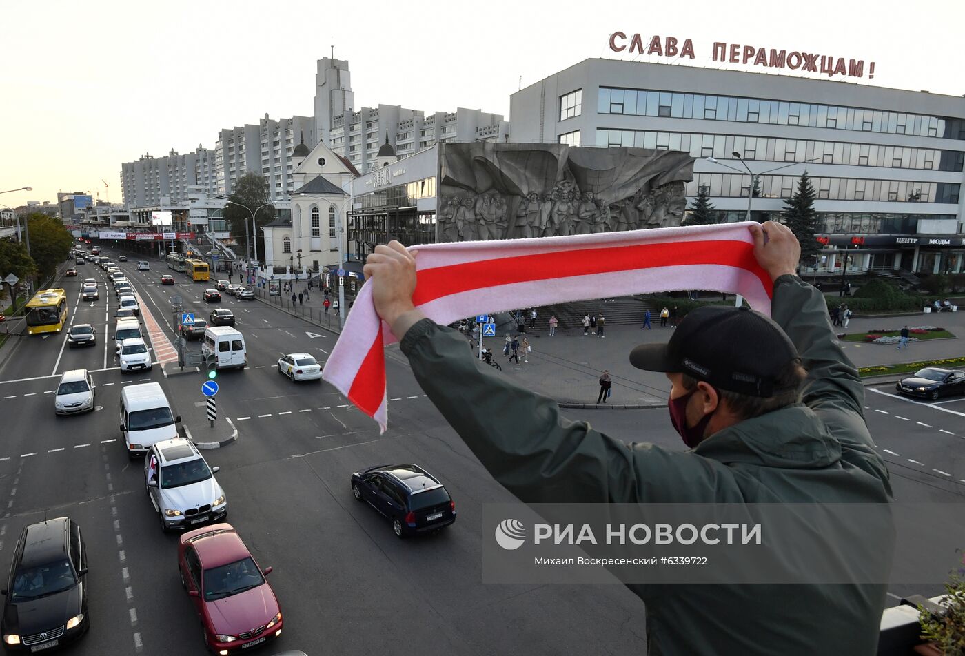 Акция протеста оппозиции в Минске
