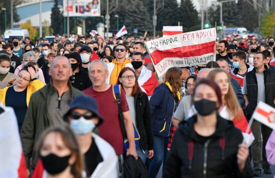 Акции протеста оппозиции в Минске