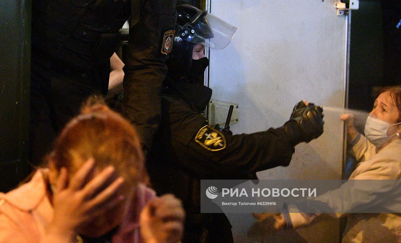 Акции протеста оппозиции в Минске