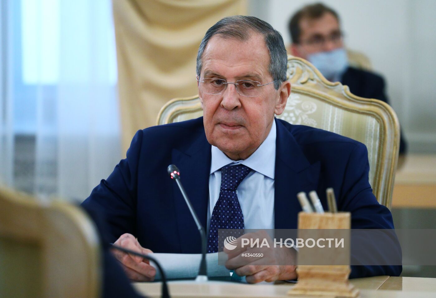 Встреча глав МИД РФ и Ирана С. Лаврова и М. Д. Зарифа