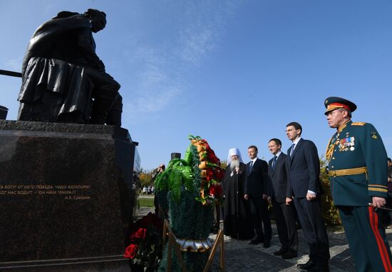 Открытие памятника А. Суворову во Владимирской области 