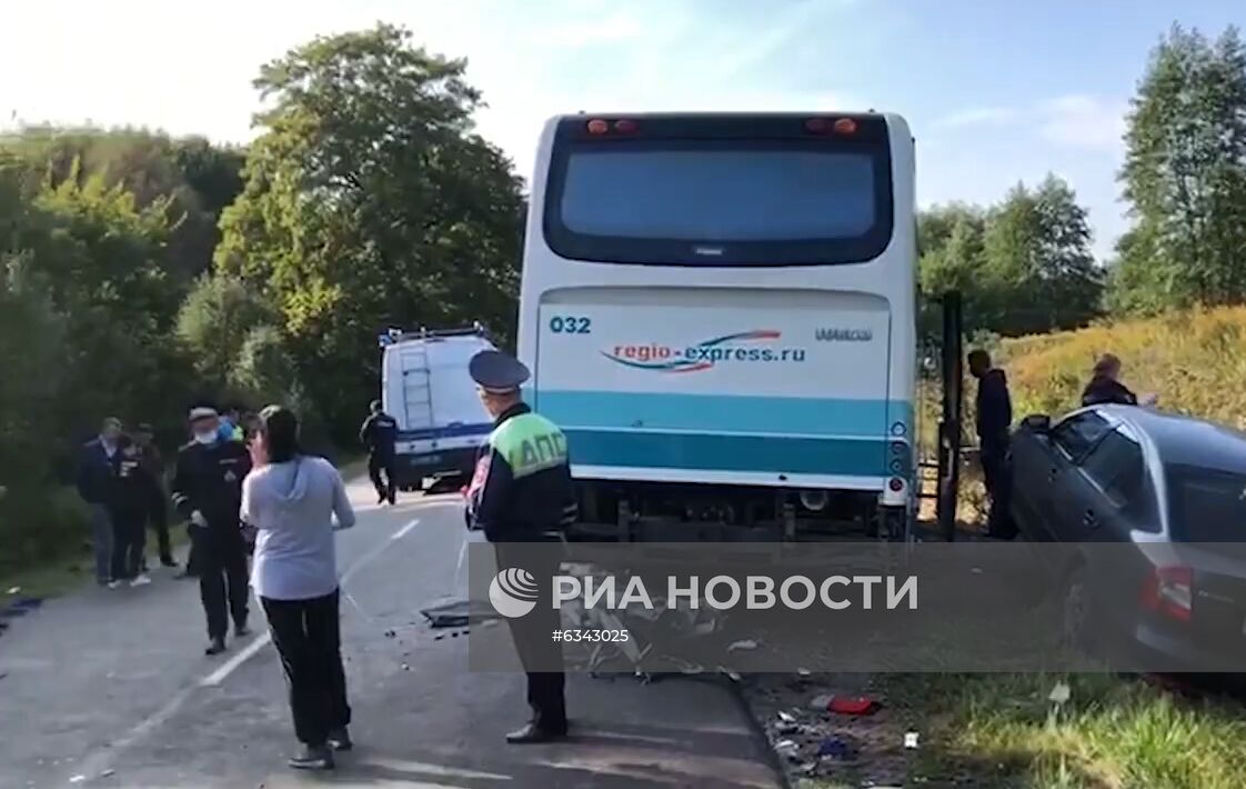 ДТП с автобусом в Калининградской области