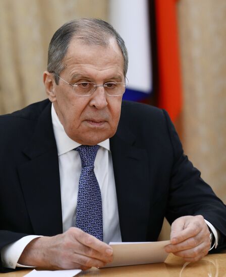 Встреча главы МИД РФ С. Лаврова с заместителем председателя Совета министров Кубы Р. Кабрисасом