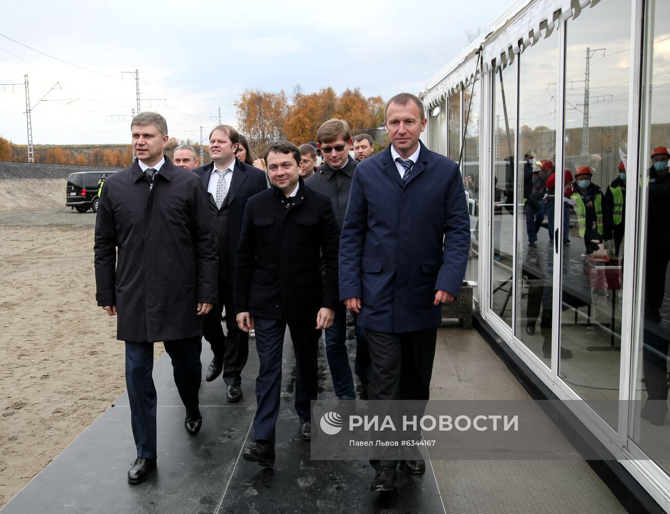 Открытие нового ж/д моста через реку Кола  