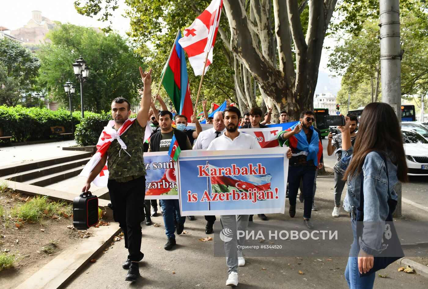 Акция "Карабах – это Азербайджан" в Тбилиси 