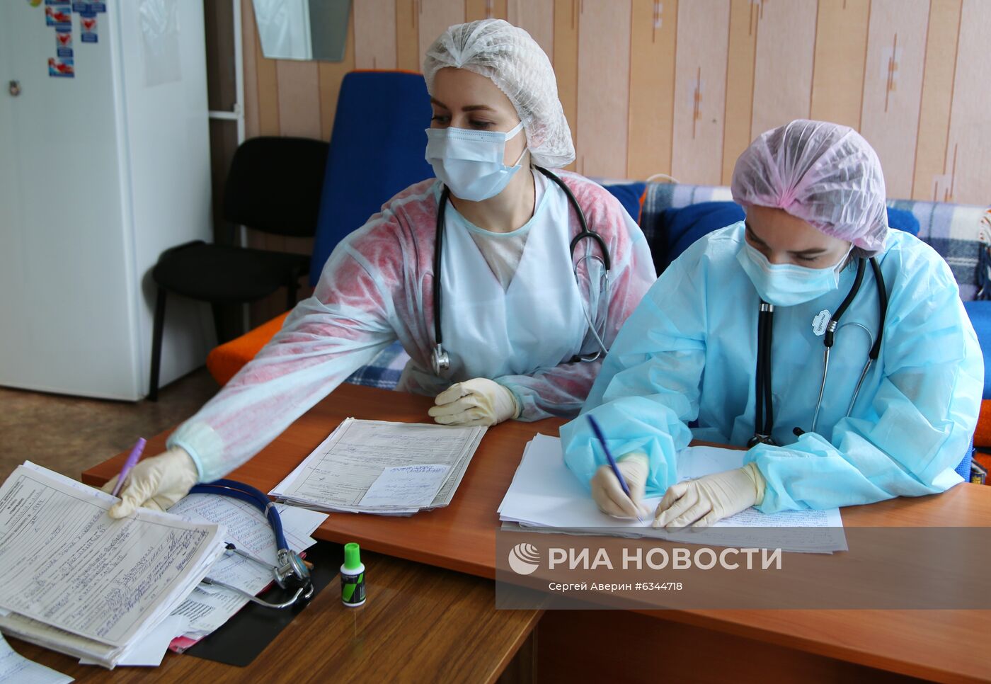 Госпиталь для больных коронавирусом в Донецке