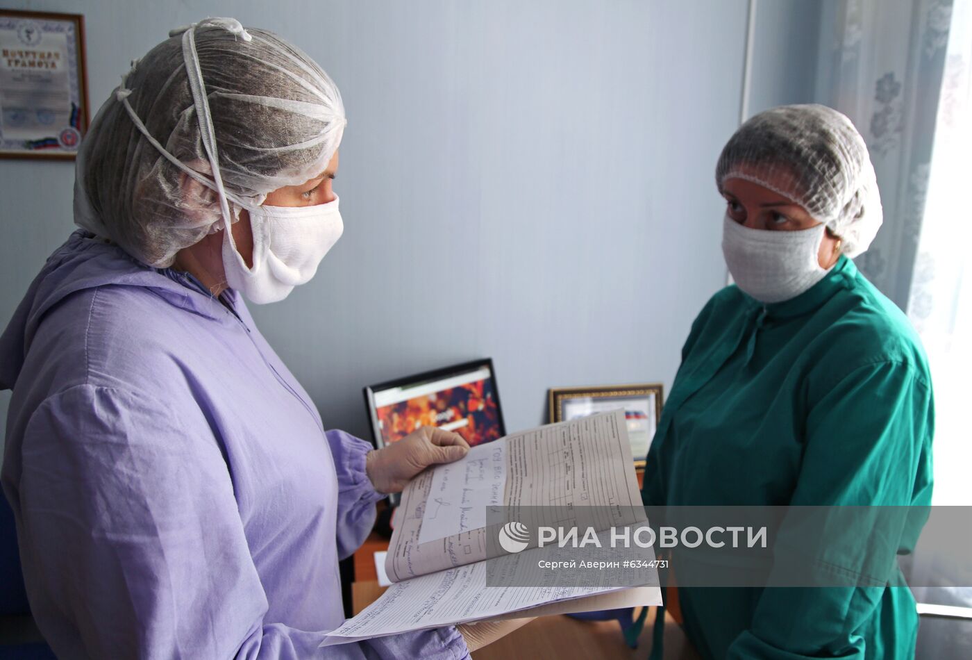 Госпиталь для больных коронавирусом в Донецке