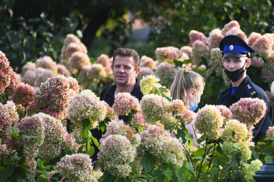 Теплая осенняя погода в Москве