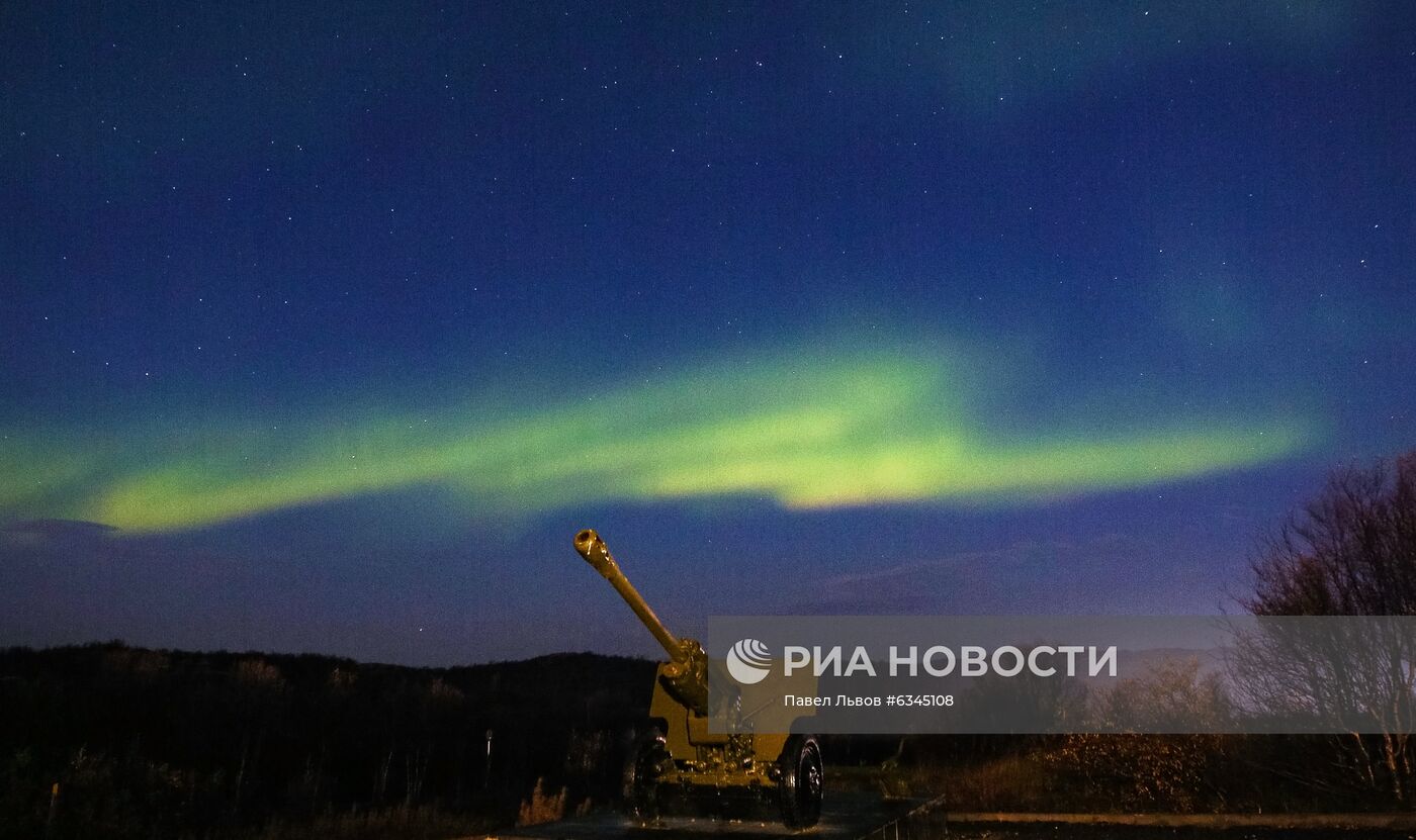 Северное сияние в Мурманской области