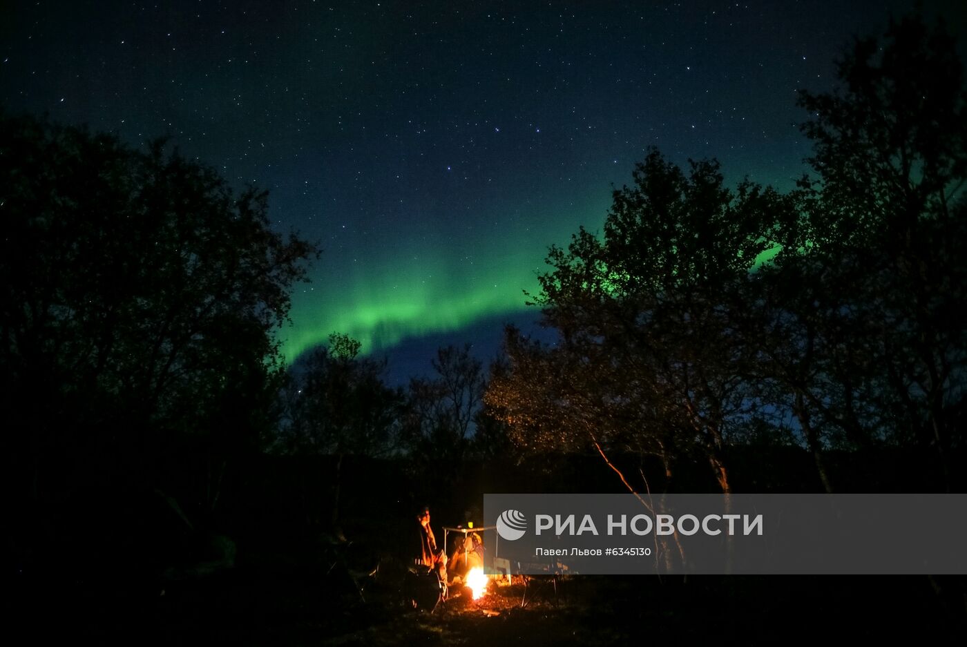 Северное сияние в Мурманской области