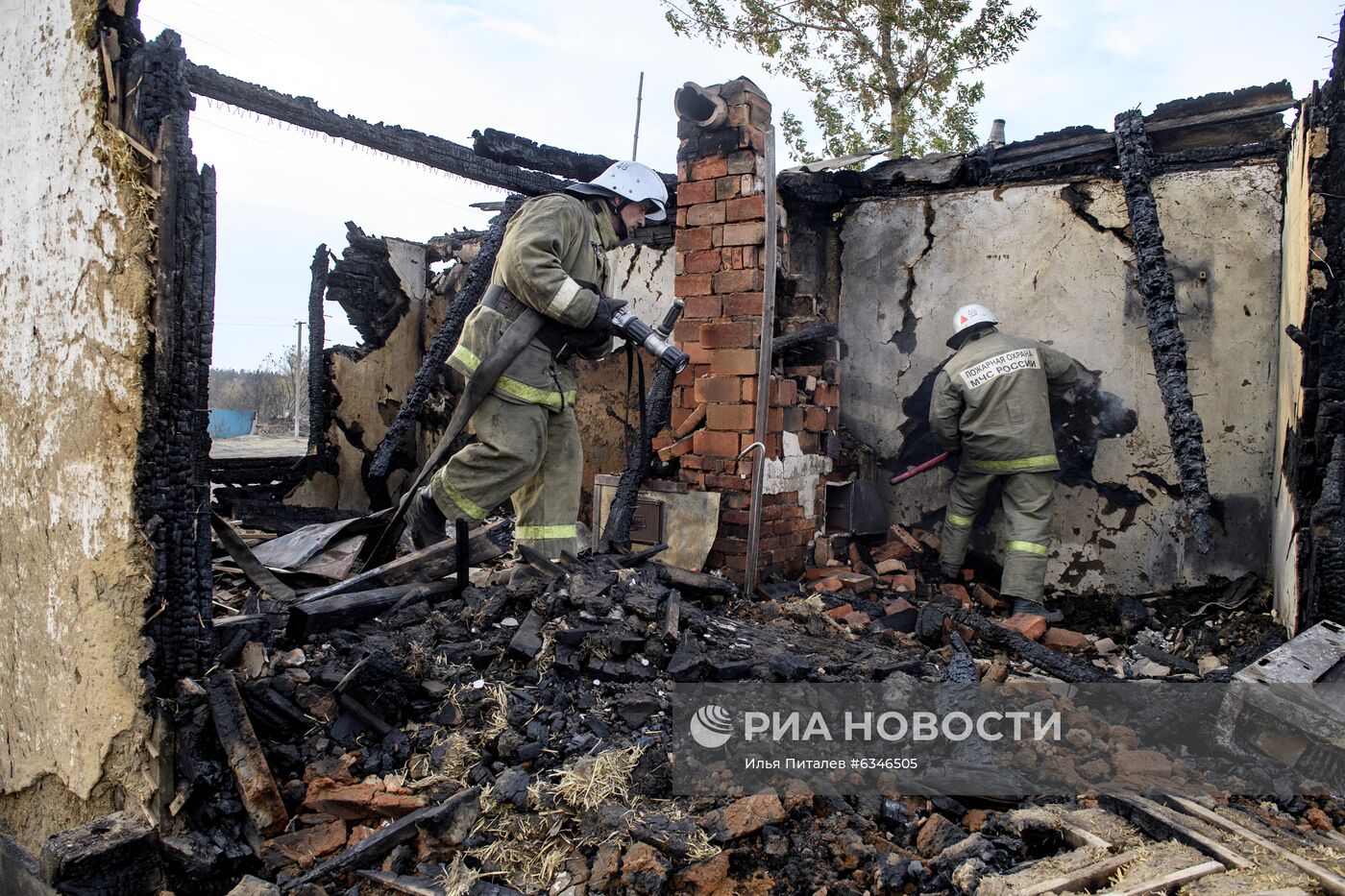 Последствия пожаров в Воронежской области