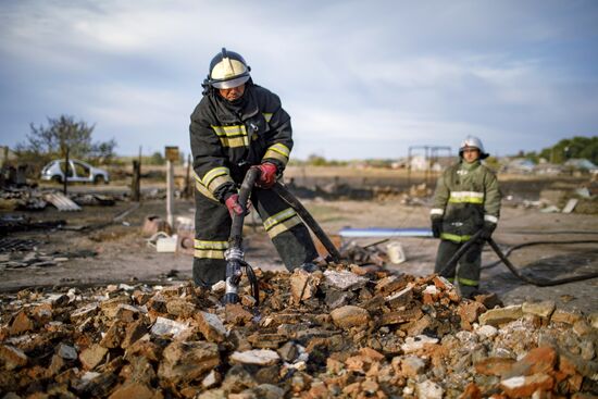 Последствия пожаров в Воронежской области