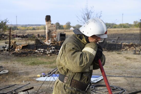 Последствия пожаров в Воронежской области