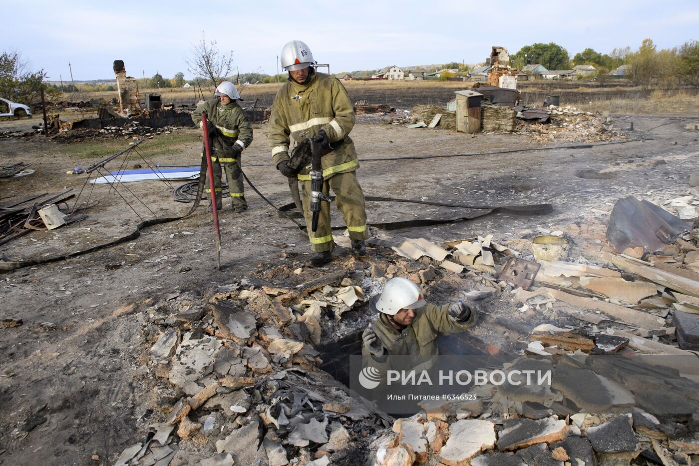 Последствия пожаров в Воронежской области