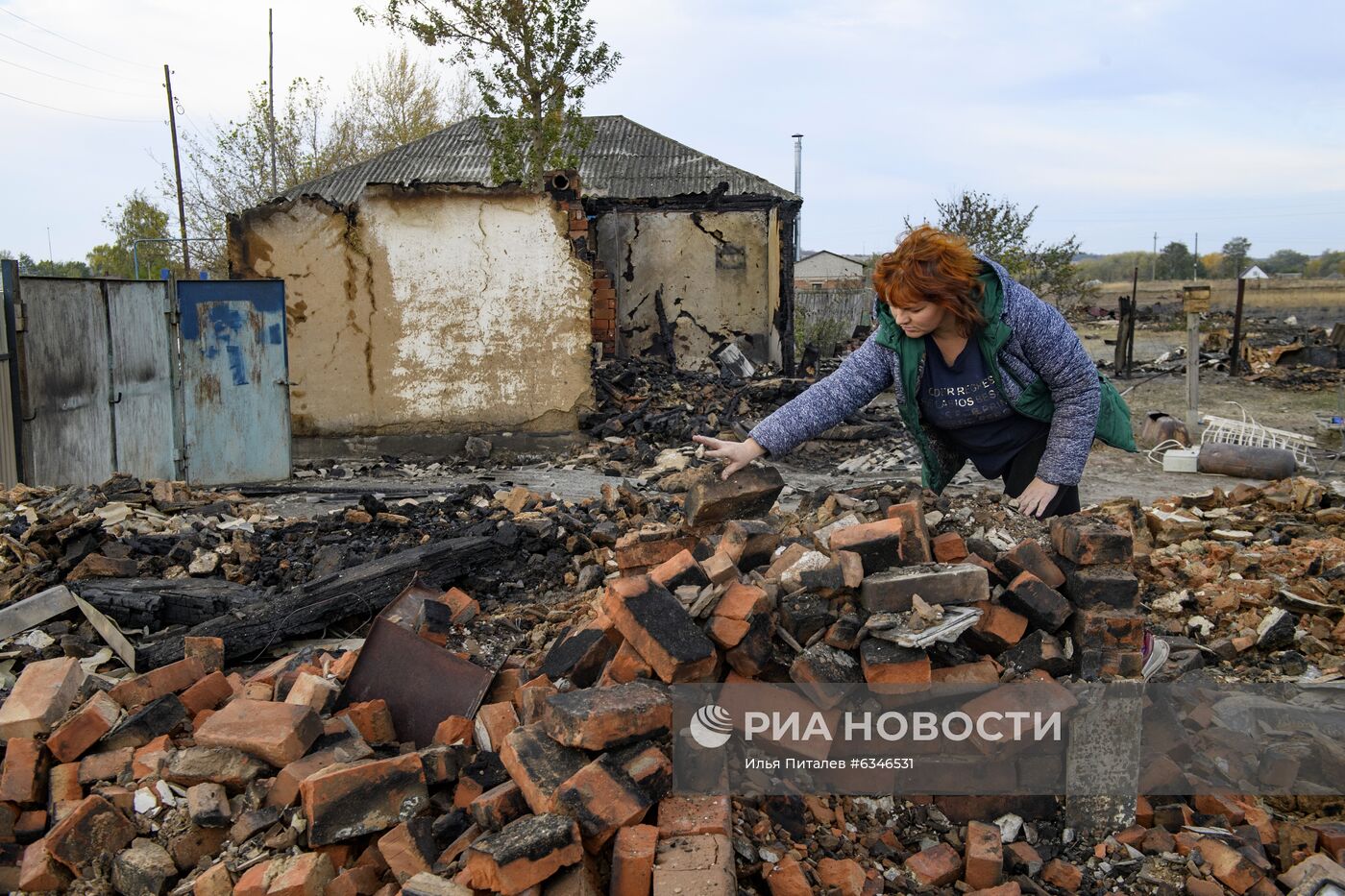 Последствия пожаров в Воронежской области