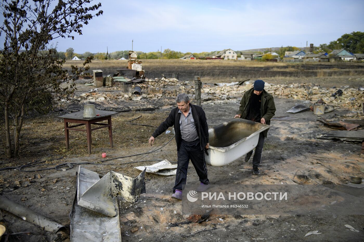 Последствия пожаров в Воронежской области