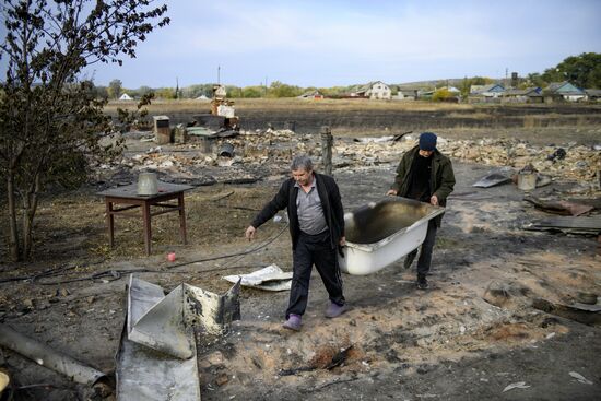 Последствия пожаров в Воронежской области