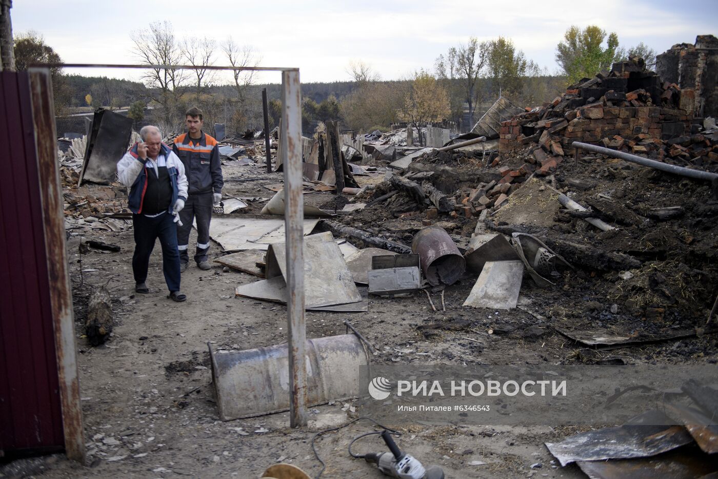 Последствия пожаров в Воронежской области