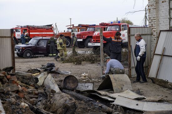 Последствия пожаров в Воронежской области