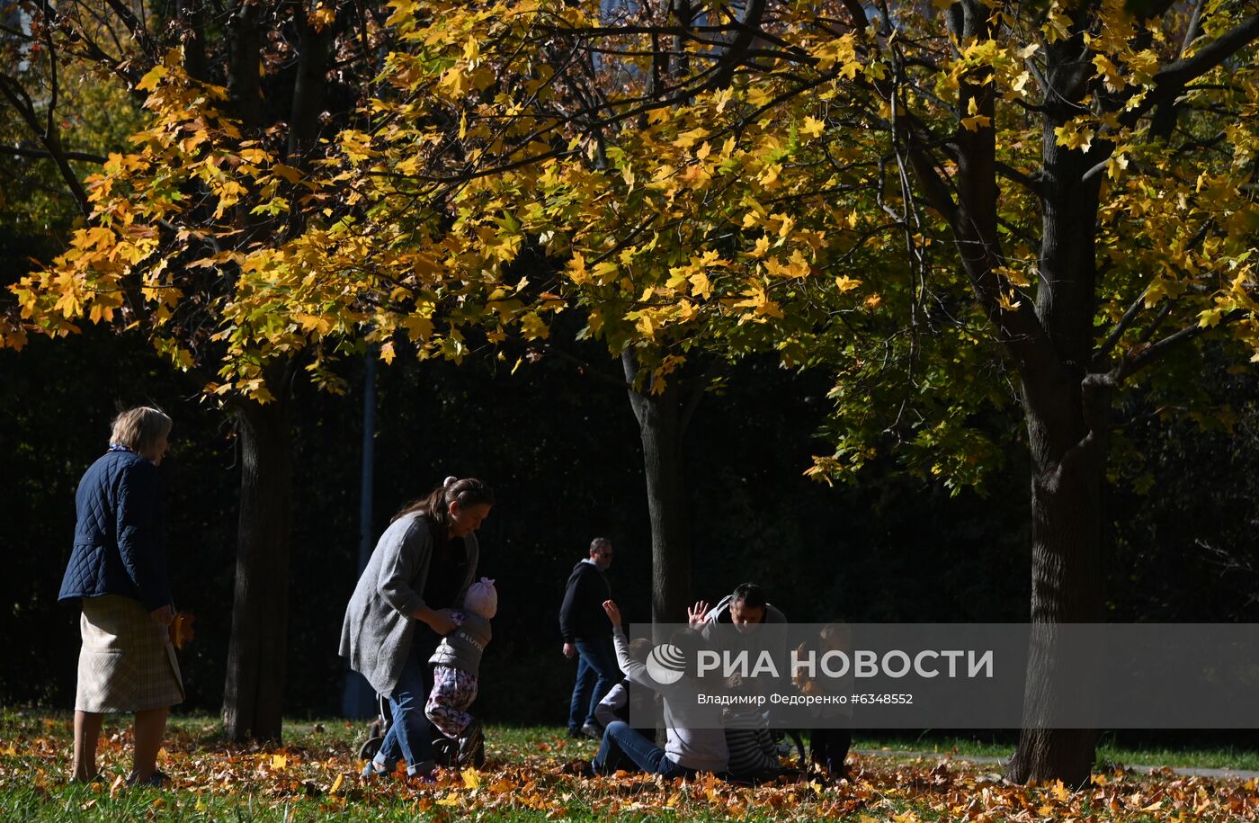 Теплая погода в Москве