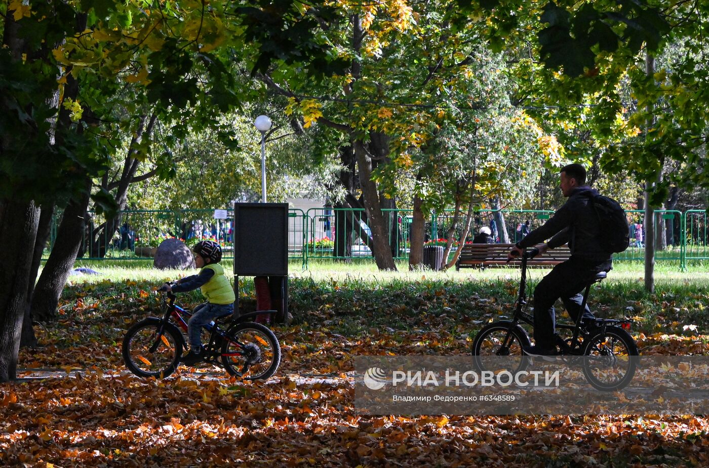 Теплая погода в Москве