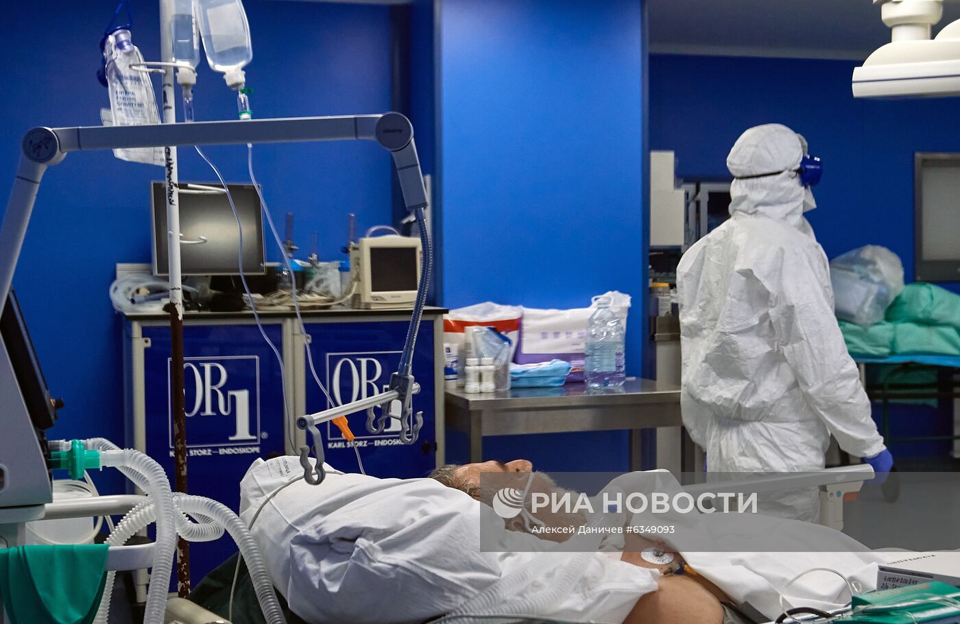 Лечение больных COVID-19 в больнице Св. Георгия в Санкт-Петербурге