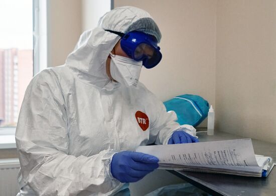 Лечение больных COVID-19 в больнице Св. Георгия в Санкт-Петербурге